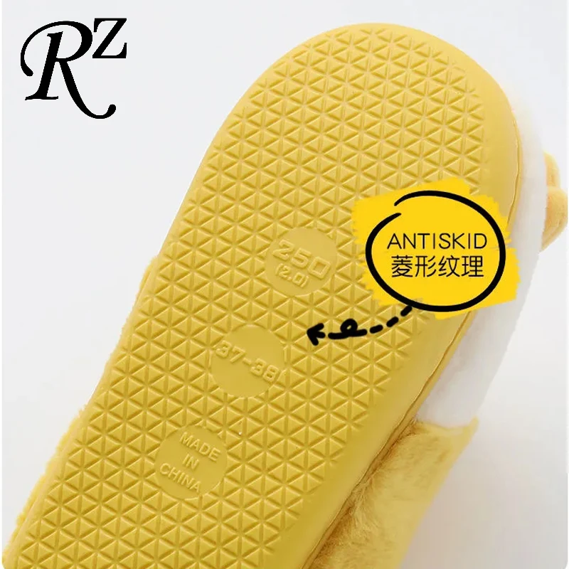 

Duck Home Slippers Cute Plush Indoor Slippers Couple Winter House Slippers Sweet Furry Slipper For Women Soft Fluffy Slippers