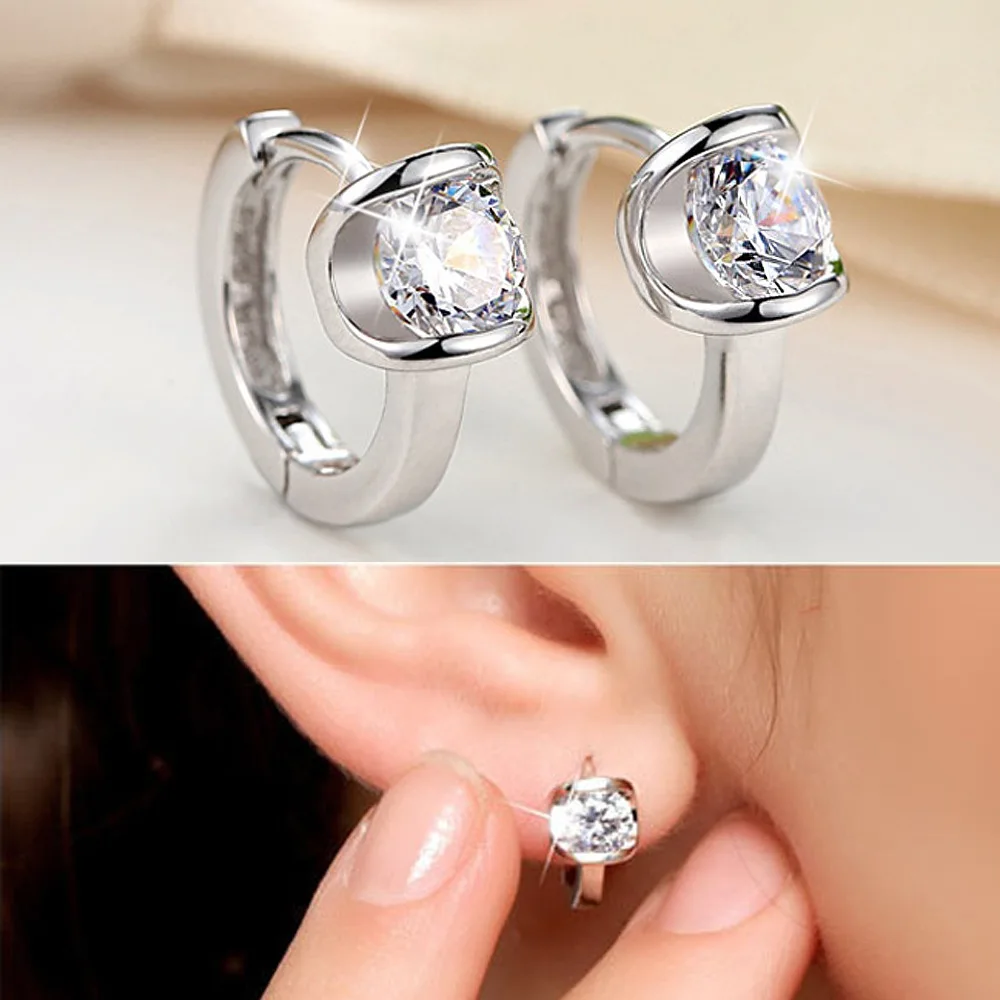 Одежда высшего качества Аутентичные 925 серебро Цвет серьги изысканный 0 75 Ct AAA CZ со