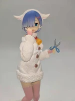 relife in a different world from zero rem fairy tale goat ver girl action figure model toys 20cm