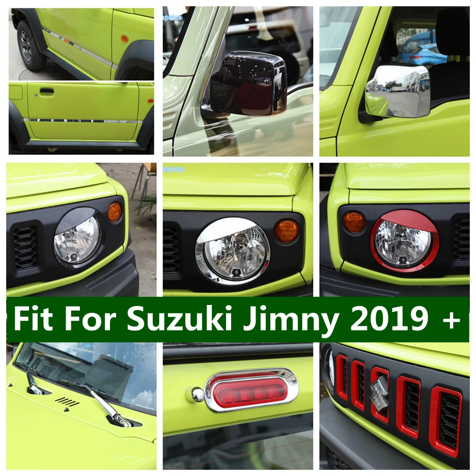 

Body Strip Moulding Panel / Head Ligths / Window Wiper / Front Grille Grill Cover Trim For Suzuki Jimny 2019 - 2023 Accessories