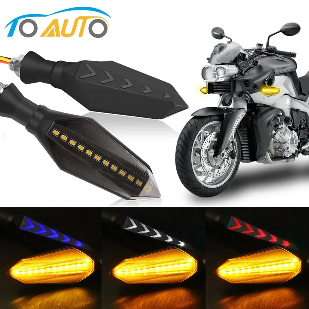 2 шт. светодиодный стоп сигнал для мотоцикла 17SMD гибкий индикатор Янтарный