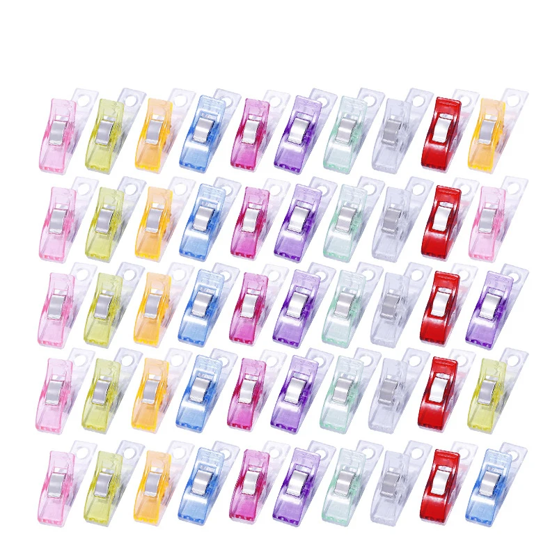 

100 шт смешанные пластиковые зажимы для рукоделия Лоскутная Ткань для шитья рукоделия Швейные зажимы для вязания товары для дома и офиса