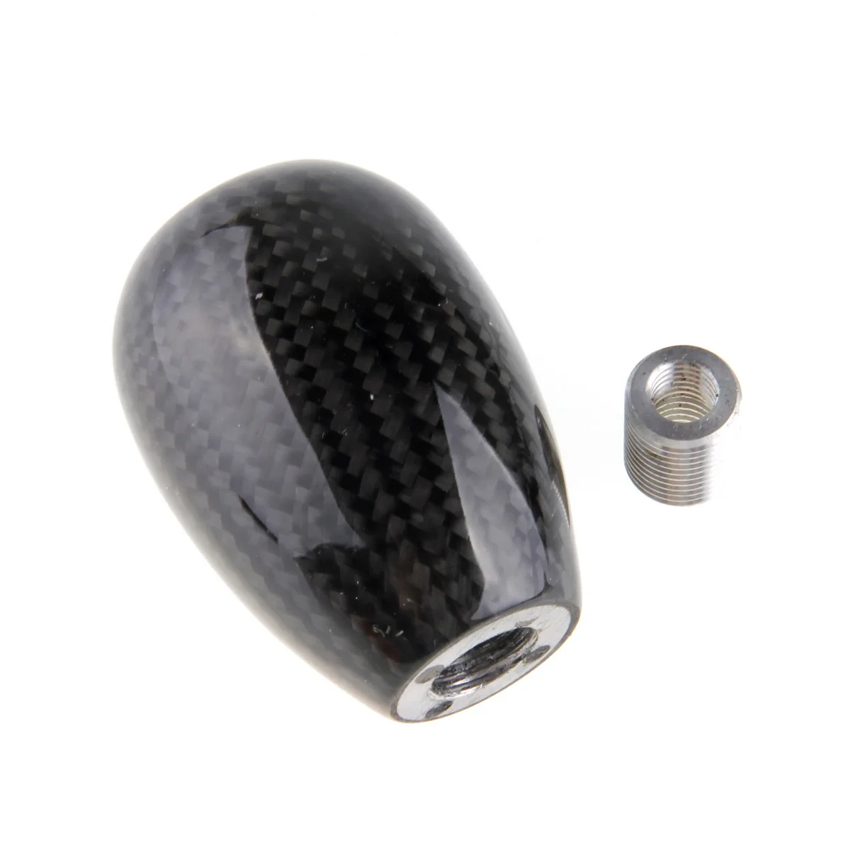 Ручка переключения передач из углеродного волокна Черная/серебристая|Ручка