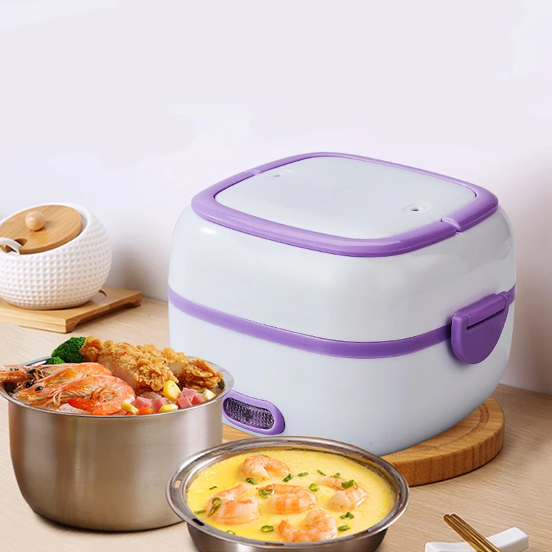 

2020 New MINI Rice Cooker Thermal Heating Electric Lunch Box 2 Layers Portable Food Steamer Cooking Container Meal Lunchbox Warm