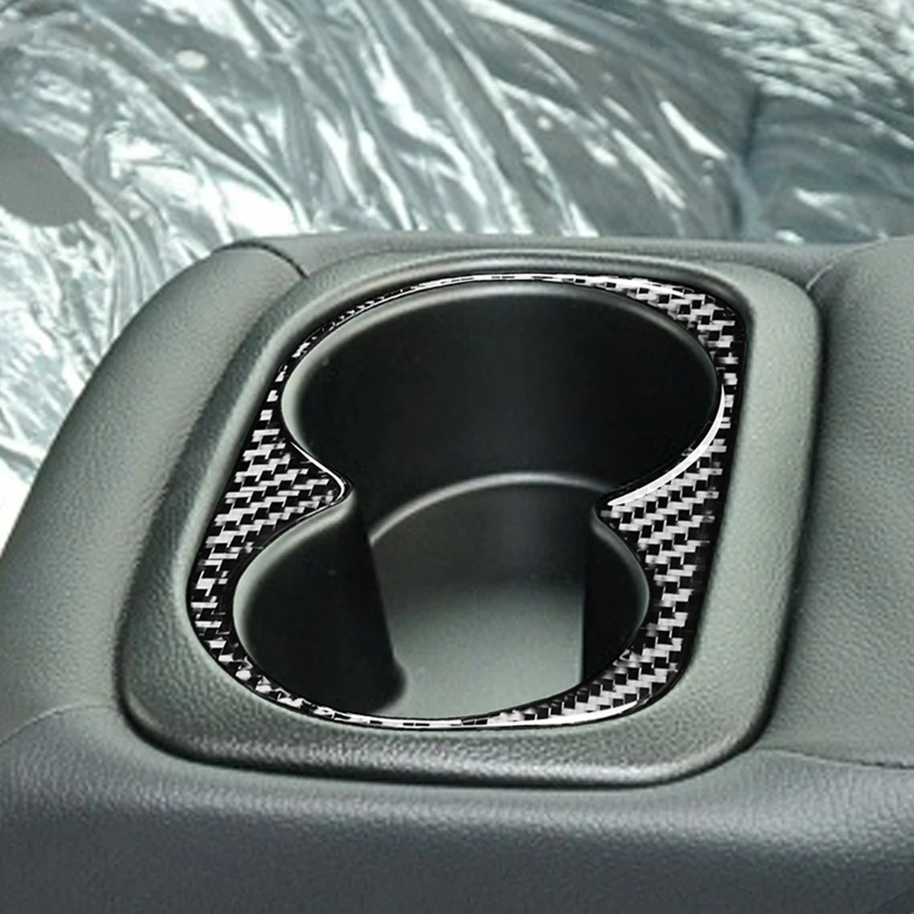 

Carbon Fiber Back Seat Cup Holder Frame Trim Sticker for Honda Civic 06-11