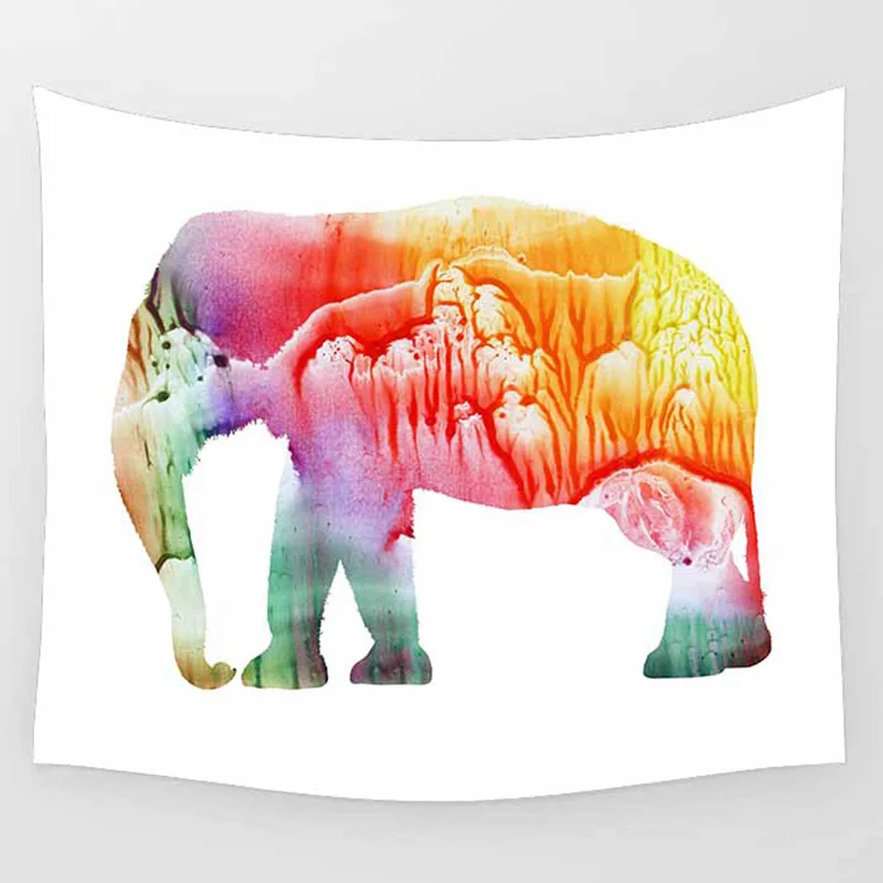 Лидер продаж модный настенный гобелен с цветами и слонами украшение для дома