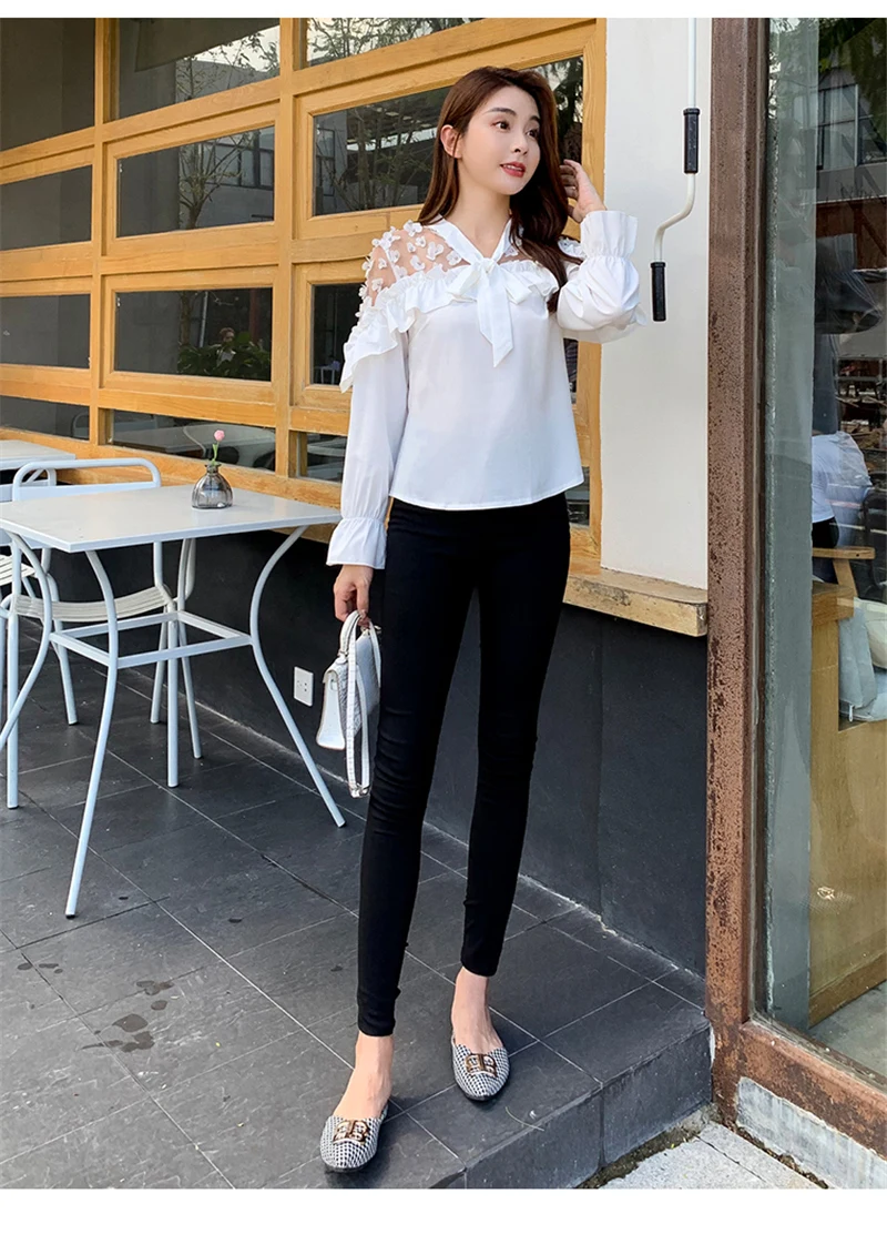 fashion woman blouses summer Autumn long sleeve women shirts white blouse tops office lady work wear blouse shirt blusas