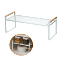kitchen shelf detachable double layer guardrail log anti collision drainage shelf kitchen supplies shelf organizer