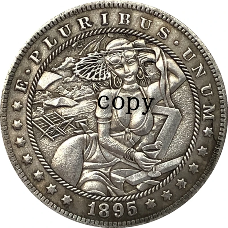 

Хобо никель 1895 монета доллара США Моргана копия Тип 269
