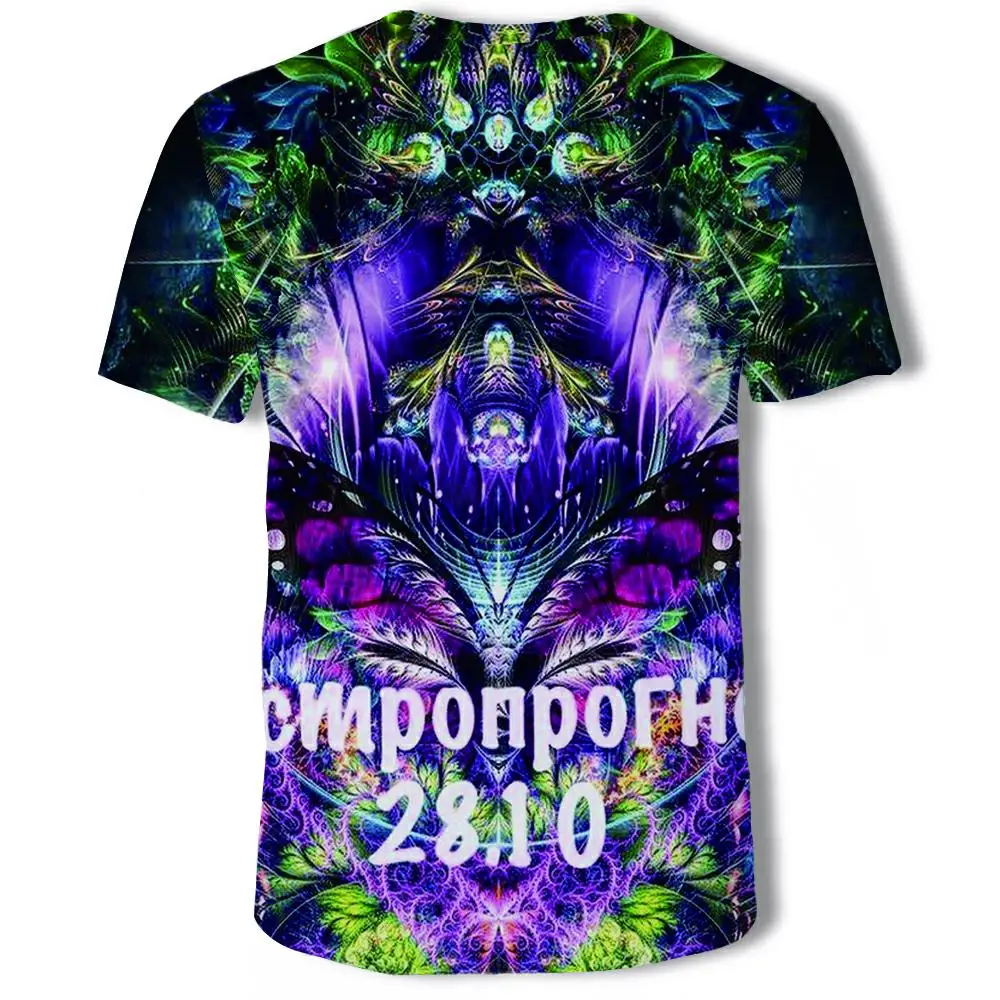 

Summer 3D Printed T-Shirt Casual Men's Indian Short-Sleeved Clothing Tops 2021 New Fashion Women's Green Maple Leave
