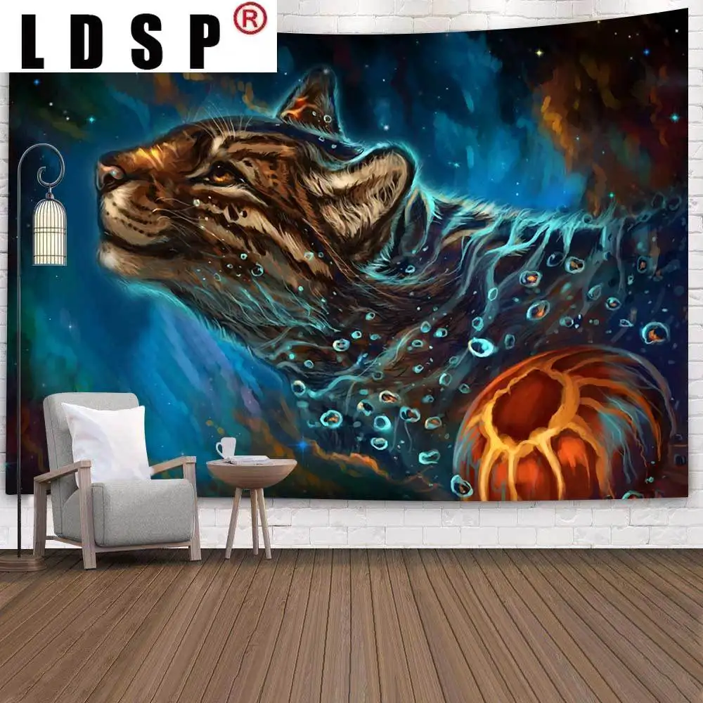 

LDSP Tapestries Animal Creative Psychedelic Animal Deer Tapestry Ocean Turtle Art Wall Hanging for Living Room Home Dorm Decor