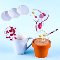 fruit cake round tray uv epoxy resin mold diy handmade tea coffee cup coaster casting silcone mold glass table mat pad mould