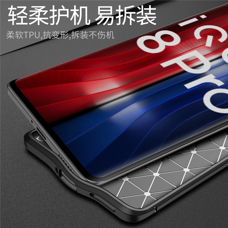For Vivo iQOO 8 Pro Case For Vivo iQOO8 Pro Case Luxury Leather Soft Phone Protective Silicone Case For Vivo iQOO 8 Pro Cover