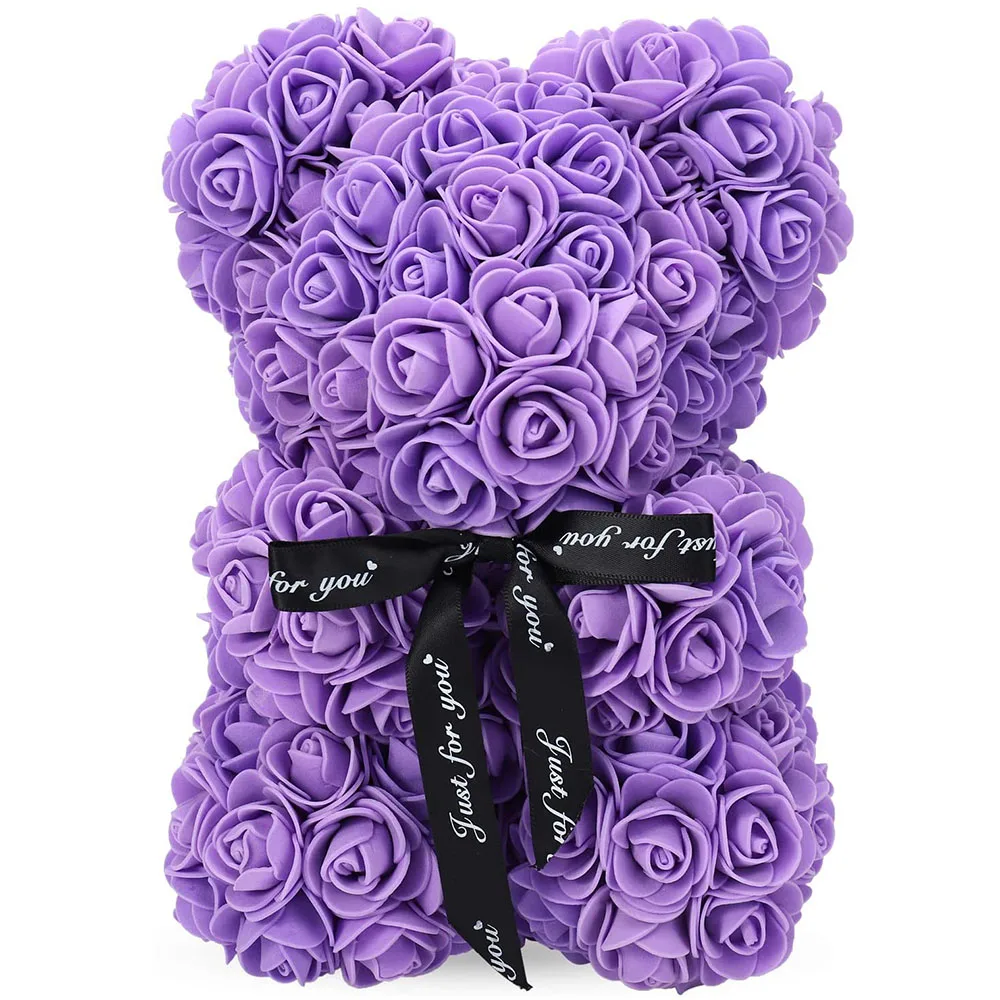 Подарок на день Святого Валентина 25 см красная роза мишка тедди цветок