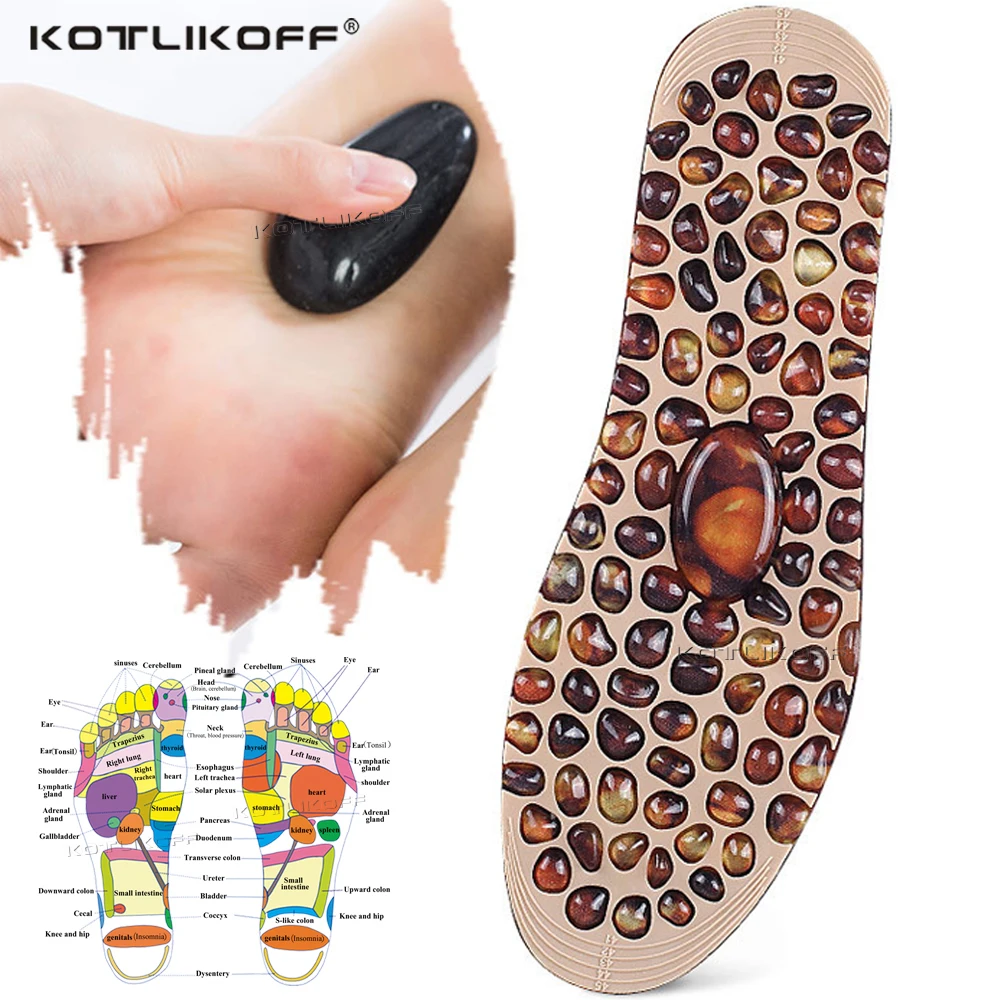 

KOTLIKOFF Soft Rubber Cobblestone Therapy Acupressure Pad Feet Massager Insole For Shoes Insoles Improve Blood Circulation