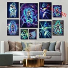 Супер плакат Гоку из аниме Драконий жемчуг Z, мультяшная живопись, декор детской комнаты, современный декор для гостиной, холст, скандинавский настенный художественный принт