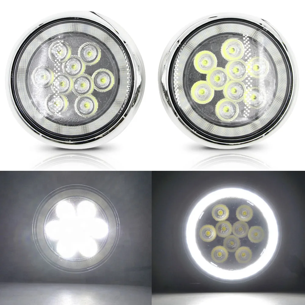 2 шт. хром/черный для Mini Cooper F55 F56 F57 2014 2015 2016 Led ралли светильник дневного света Runnning