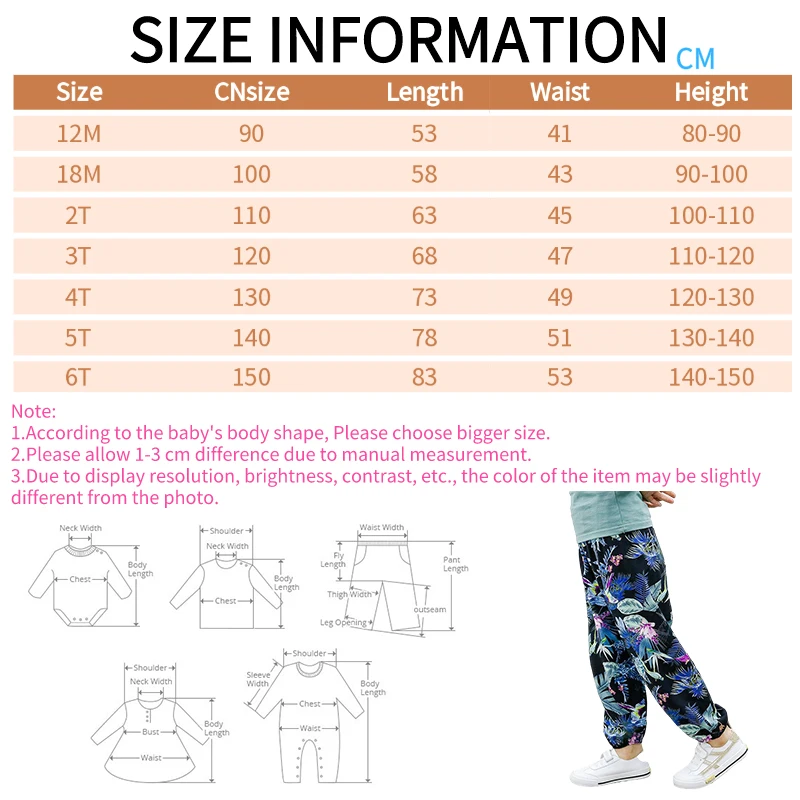 

Andy Papa Four Seasons Children's Unisex Ankle-length Mosquito Pants Loose Casual Bottom For Girls 2 To 8 Years Cotton Leggings