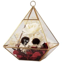 decorative jewelry chest geometric terrarium geometric diamond desktop garden planter storage box