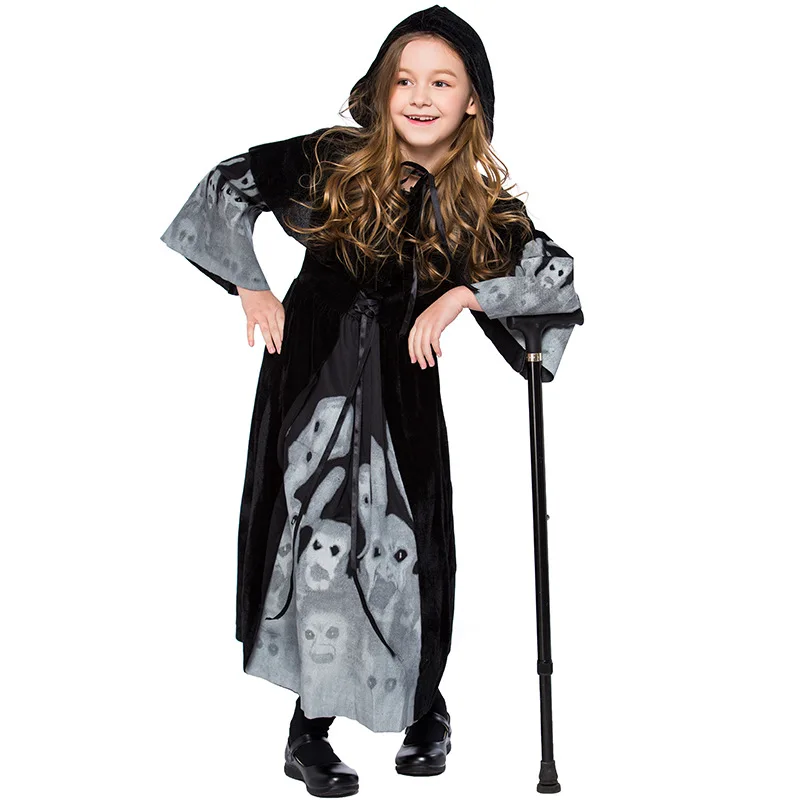 Kids Light Glowing Forsaken Souls Costume for Girls Grim Reaper Costumes Halloween |