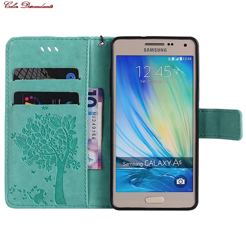 Флип Чехол Для samsung Galaxy A5 2015 5 500 SM A500 A500Y A500H A500F SM-A500F SM-A500FU A500YZ из искусственной кожи
