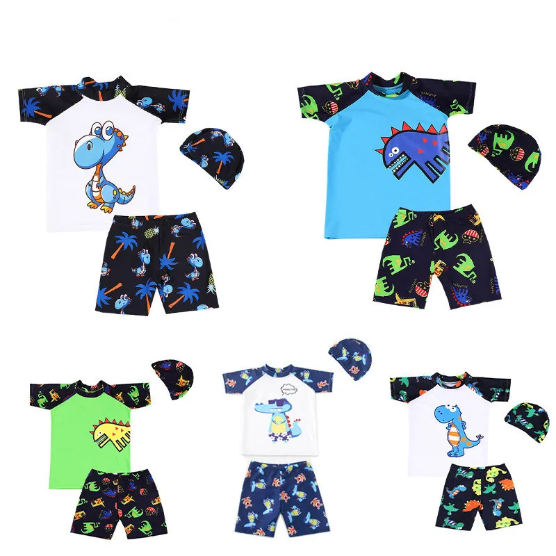 Купальный костюм для мальчиков из 3 предметов с героями мультфильмов короткими