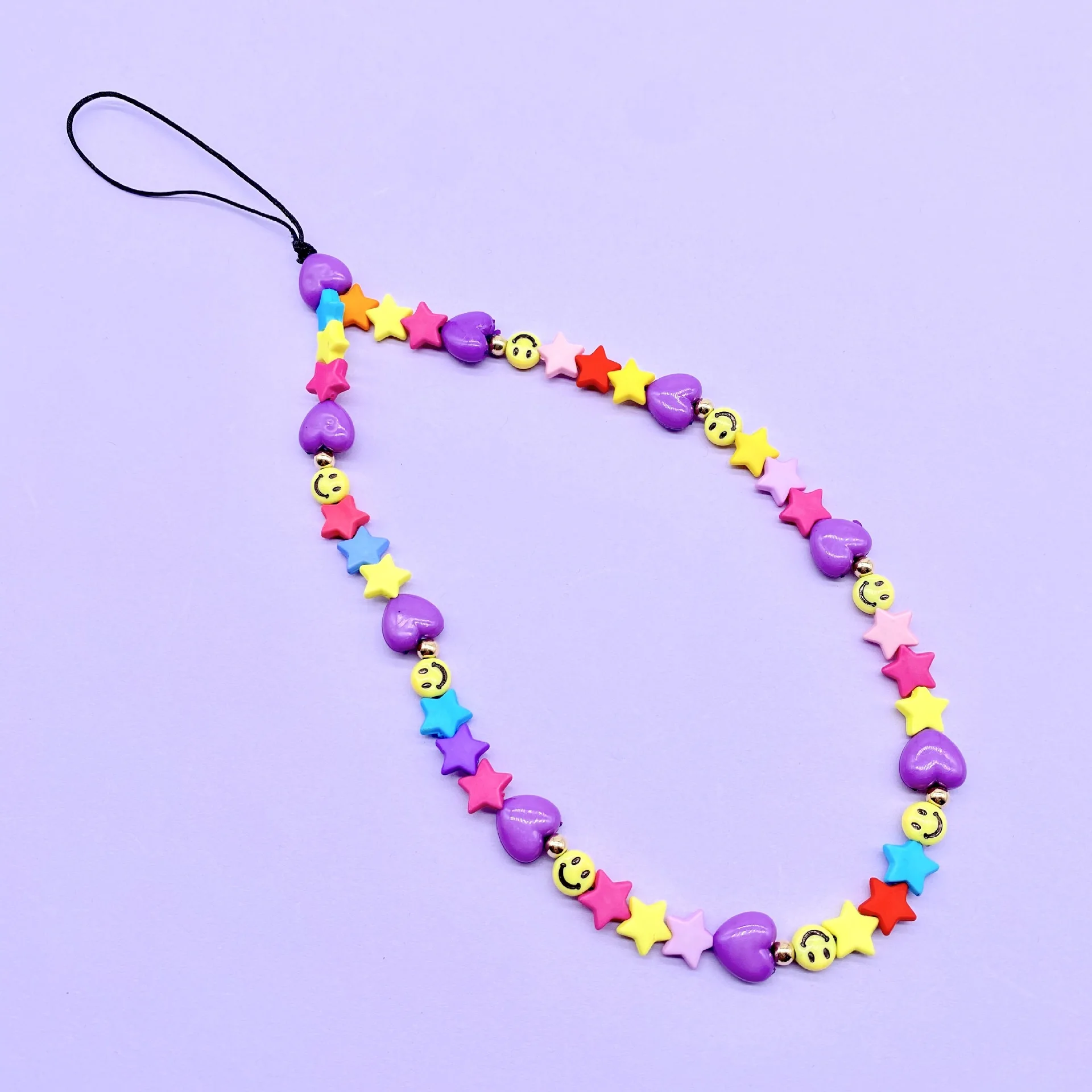 

Heart Beaded Mobile Phone Chain Phone Lanyard Chain Short Phone Strap