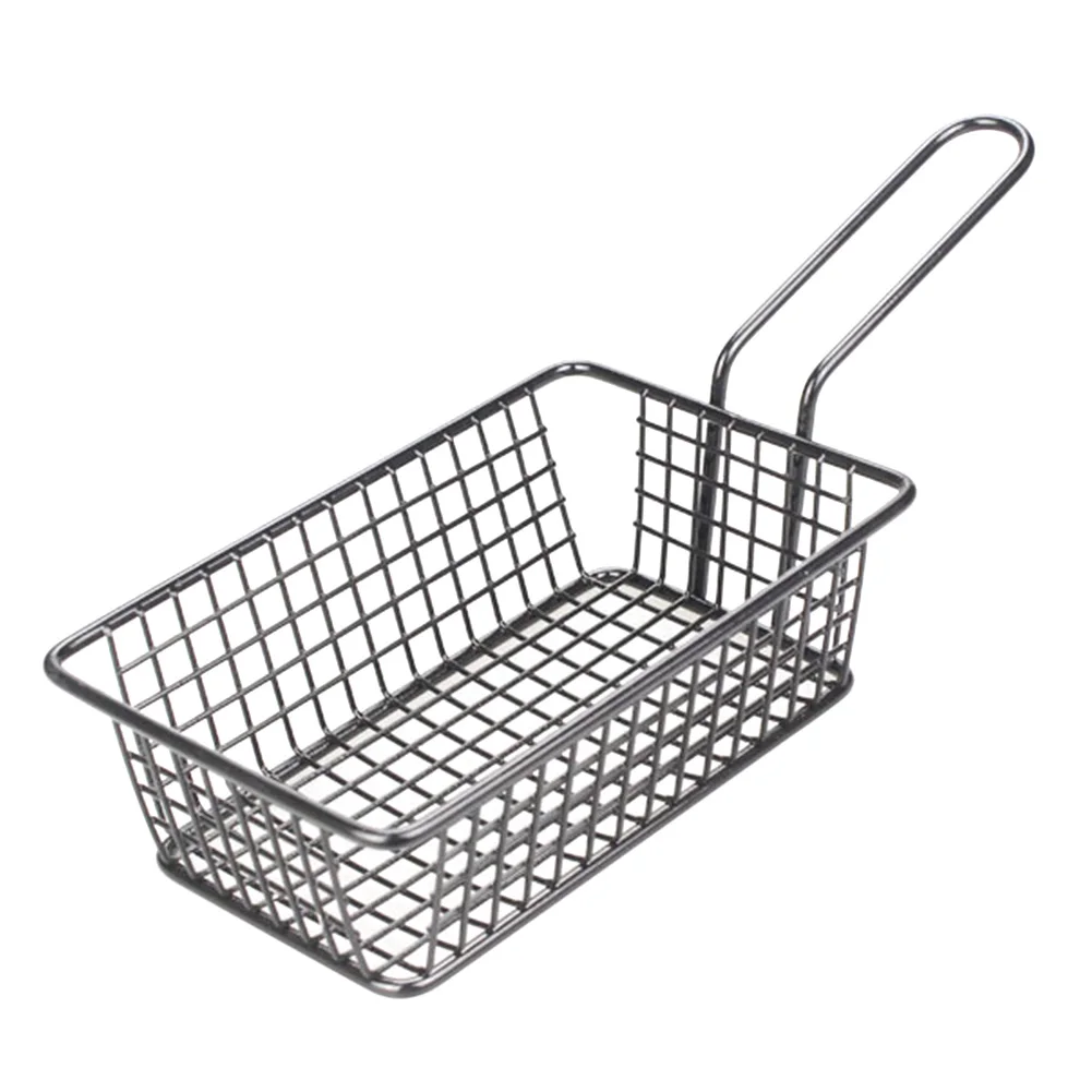 

Stainless Steel Home Kitchen Container French Fries Portable Food Colander Snacks Rustproof Restaurant Fry Basket With Handle