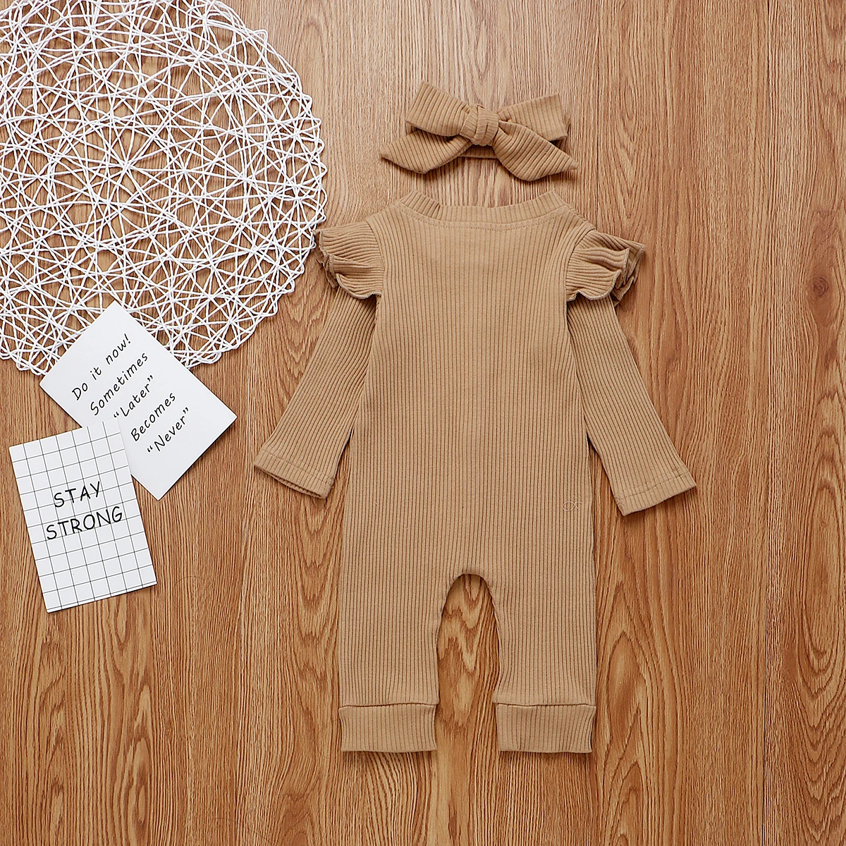 Одежда из хлопка для новорожденных мальчиков и девочек 2 предмета Вязаный