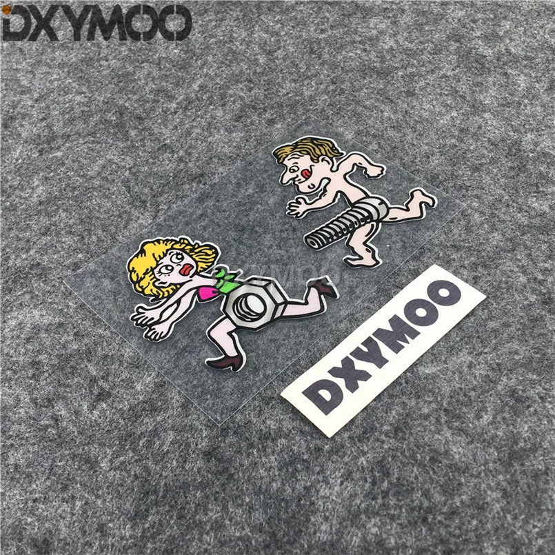 Забавная пикантная женская человек винт мотоциклетный шлем мотоцикл Стикеры