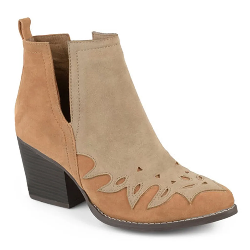 Retro Women Ankle Boots Platform 2019 Winter Fashion Mixed Color Round Toe Slip-on Square Heels Vintage Boots#g4 | Обувь