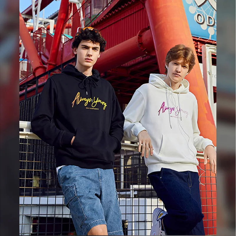 Толстовка SEMIR мужская с капюшоном свитшот градиентным принтом и надписью