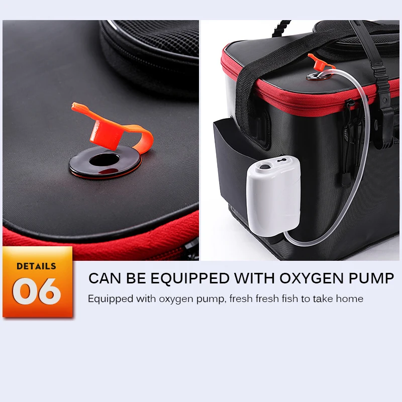 Портативное ведро для рыбалки на молнии сумка хранения открытом воздухе большая