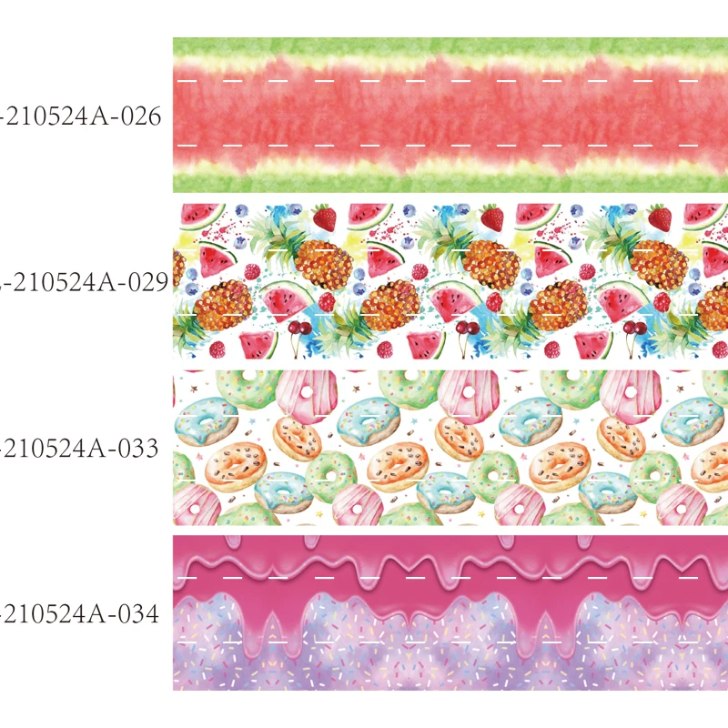 

Pineapple and Donuts Pattern Printed Grosgrain Ribbon(50 yards/lot) Kids DIY 1-1/2" 38MM