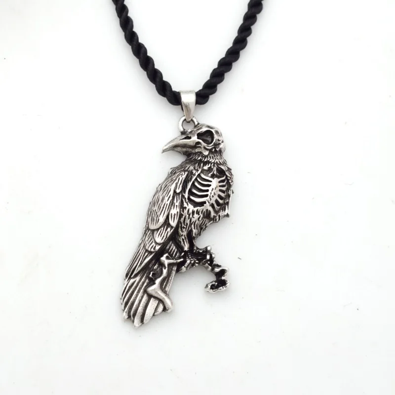 12 шт Готическая птица Odin череп ворона ожерелье Хэллоуин Ворон ювелирные изделия
