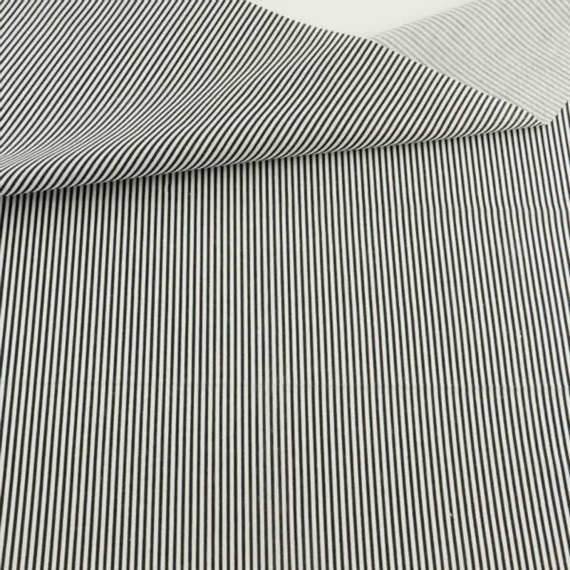 Хлопчатобумажная ткань Booksew 100% в белую и черную полоску дизайнерская швейная
