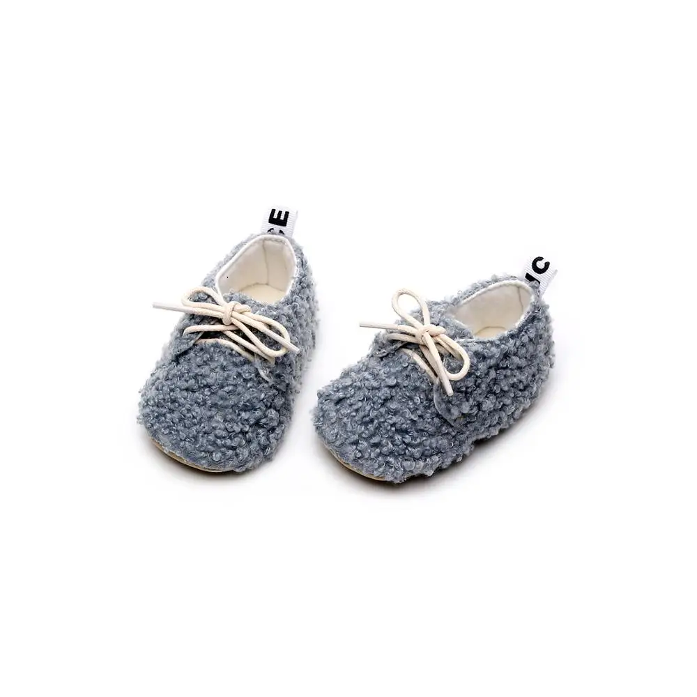 

Lamb Wool Warm Baby Shoes Lace Up Soft Fur Cotton Shoes Soft Hard Sole Toddler Shoes Newborn Baby Moccasins Sneakers Crib Shoes