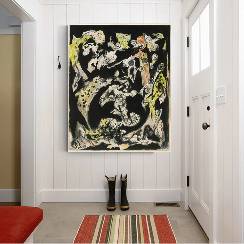 Citon Jackson Pollock 5 untled.5 Canvas Холст Современное искусство Масляная живопись всемирно
