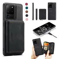 for funda samsung note 20 ultra case detachable zipper card slot leather wallet phone cover for galaxy note 20 10 plus 9 8