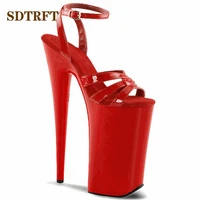 sdtrft girls stiletto ladies party sandals platform womens shoes 23cm ultra thin high heels zapatos mujer open toe red pumps