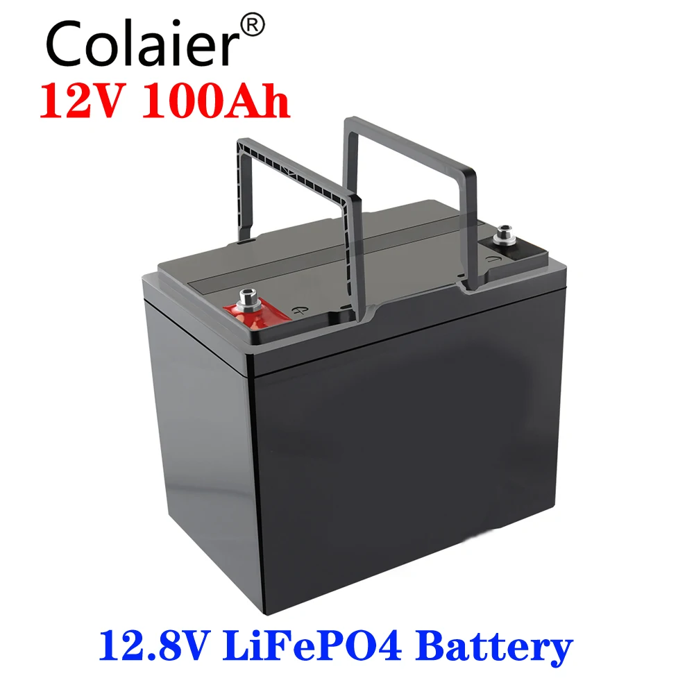 

Colaier 12.8v 100Ah 120AH lifepo4 battery with 100A BMS 12V 120Ah battery for go cart UPS Household appliances Inverter