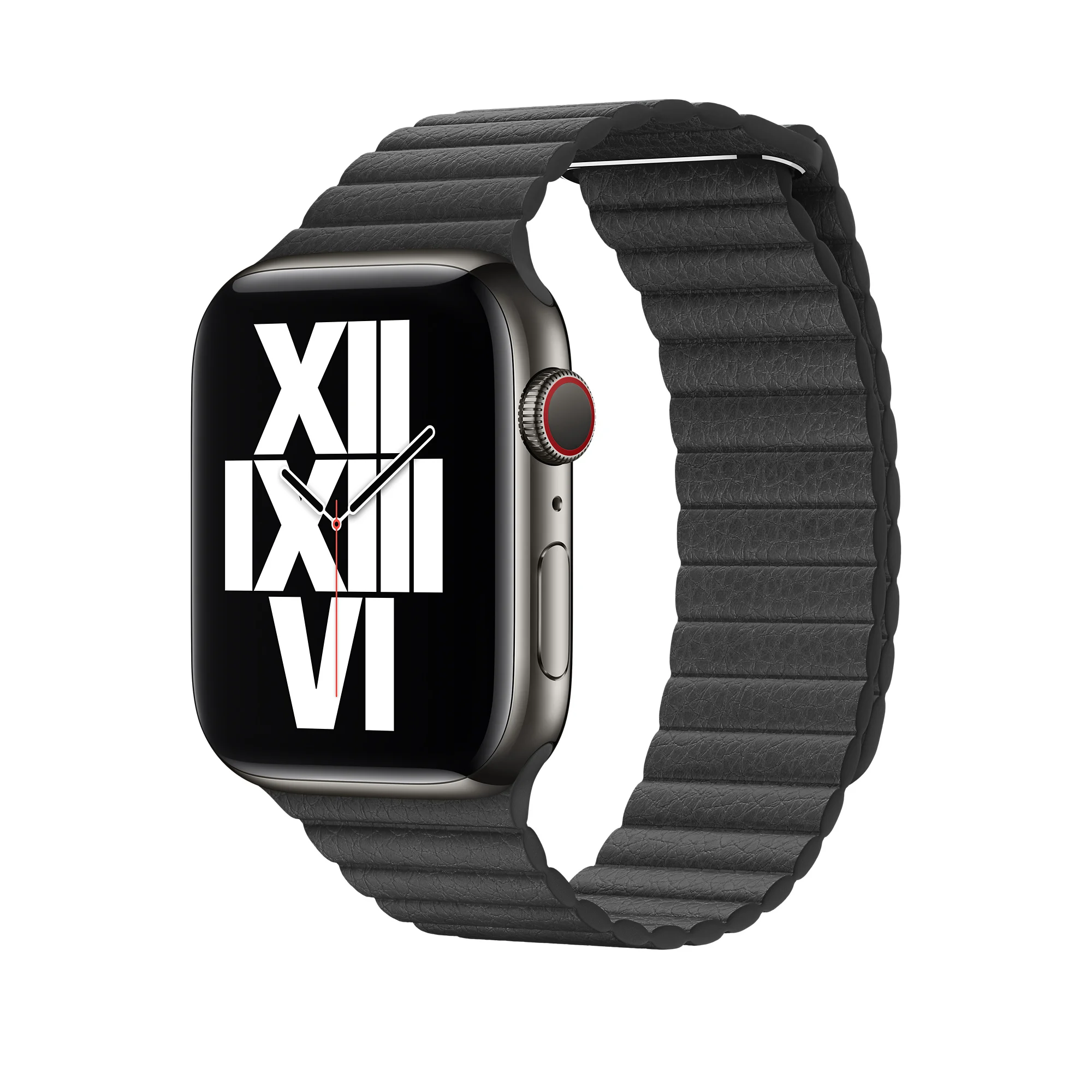 Ремешок кожаный для Apple watch band 44 мм 45 40 38 42 1:1 оригинальный браслет с магнитной