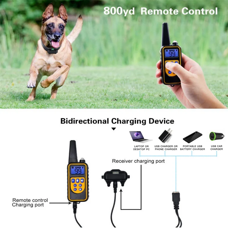 Аксессуары для 880 ошейника дрессировки собак водонепроницаемый перезаряжаемый