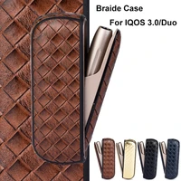 braided pattern case for iqos 3 0 cover side cover for iqos 3 duo door cover protective case e cigarette accessories