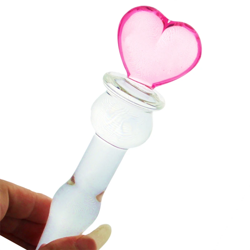 Heart glass anal plug pink bullet Female Pleasure masturbation lesbian Gspot Stimulation buttplug adult Sex Toys For Women | Красота и