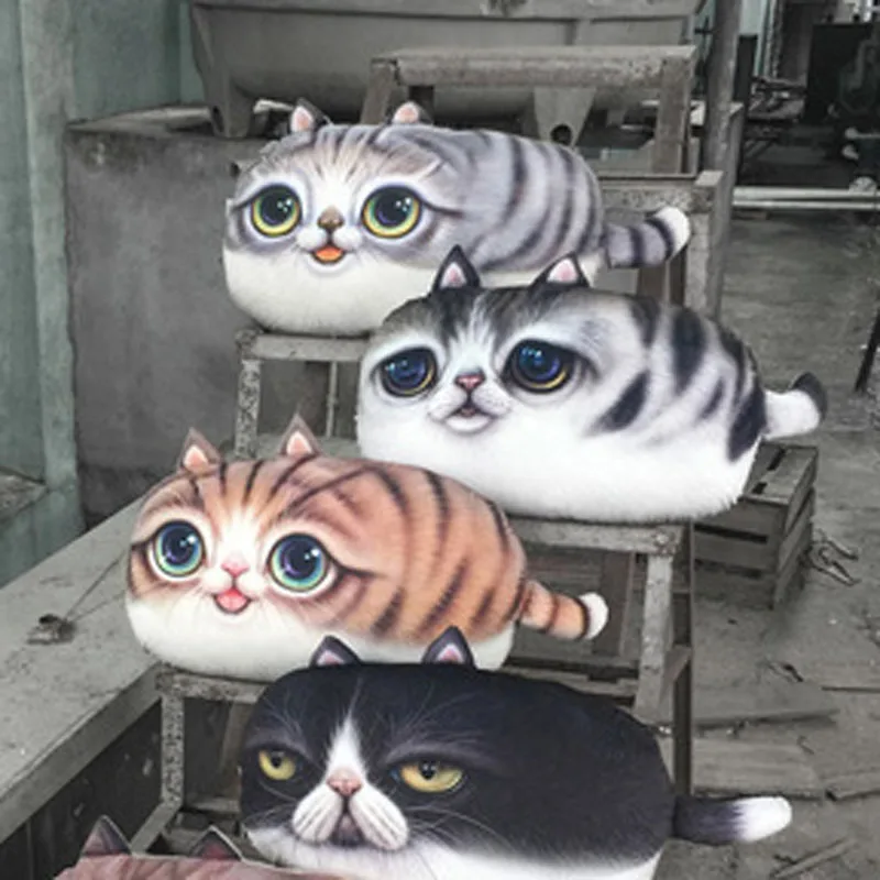 

55x32 cm Large Size 3D Cute Cat shade Cushion Creative Cartoon Sofa Office Nap Pillow Washable Cushions
