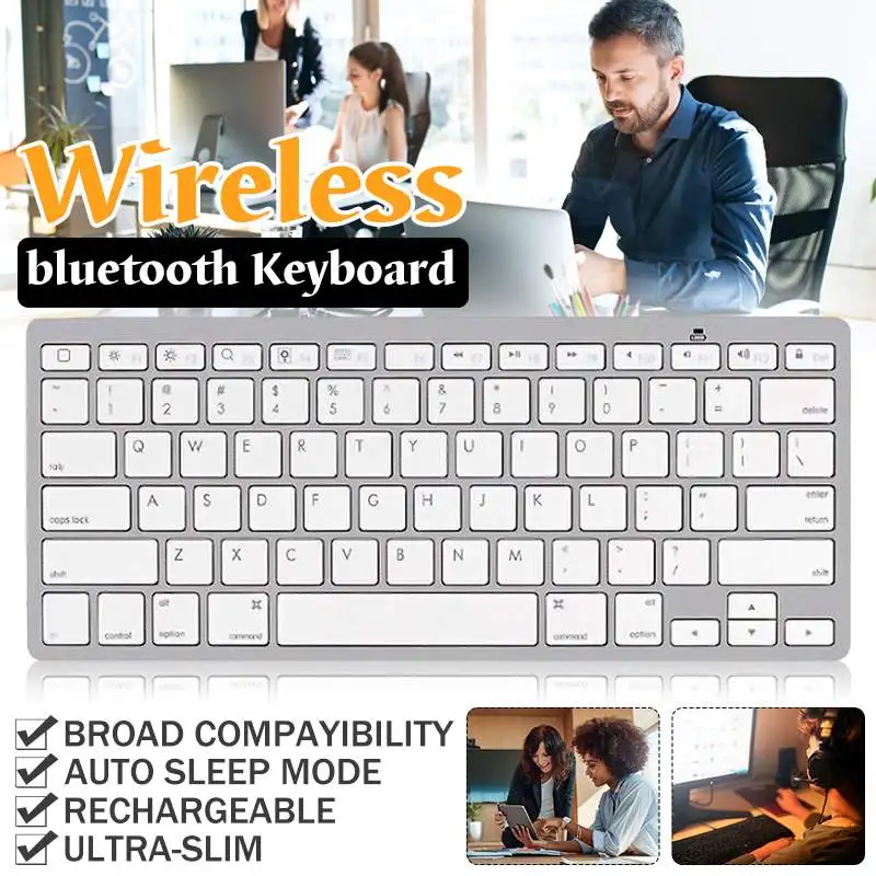 Беспроводная игровая Bluetooth-клавиатура, универсальная игровая клавиатура для дома и офиса для iPad, планшета, для IOS, Android, Windows