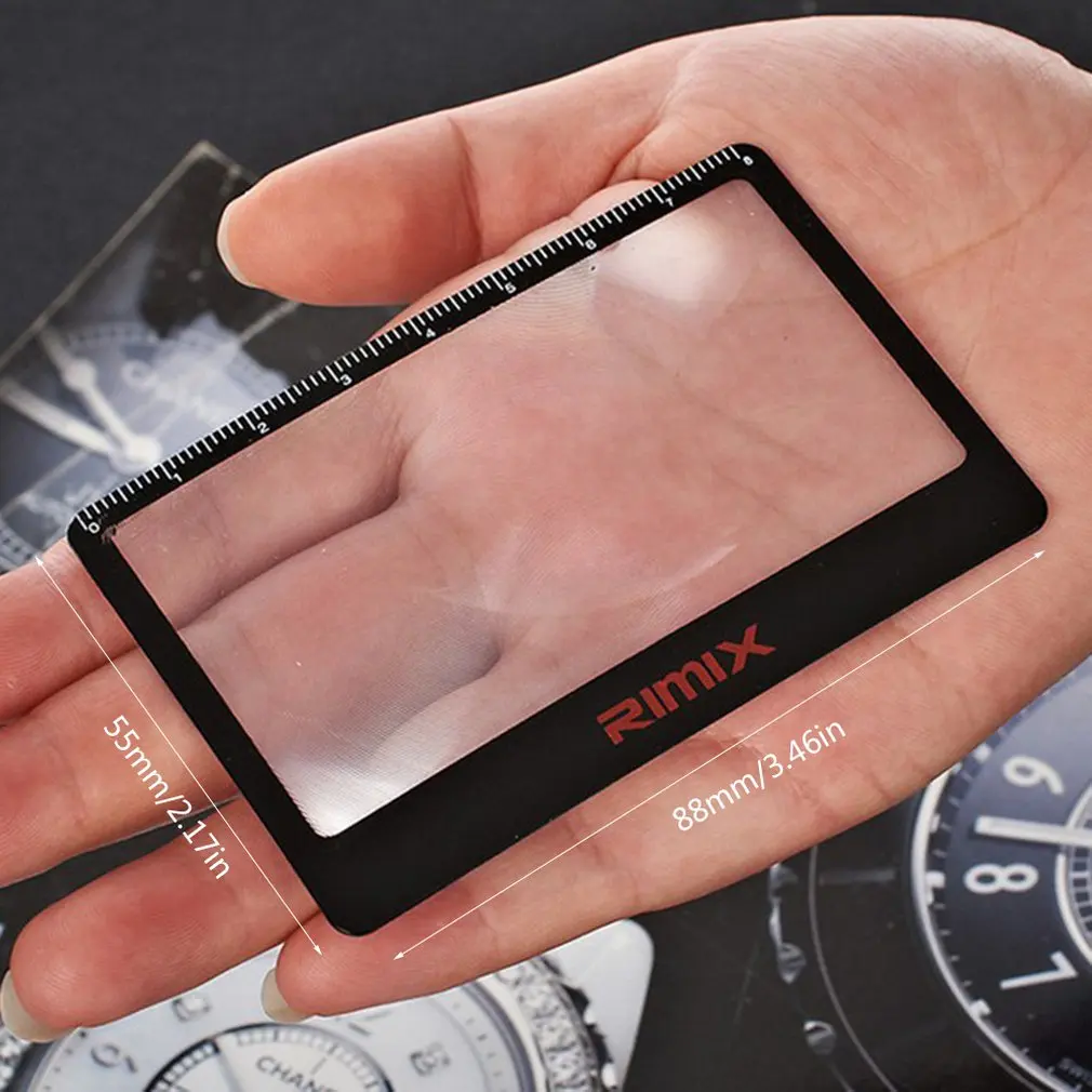 

Outdoor Portable Card Magnifying Glass Ultra-thin Outdoor Fire Magnifying Glass Pocket Hd Reading Mirror