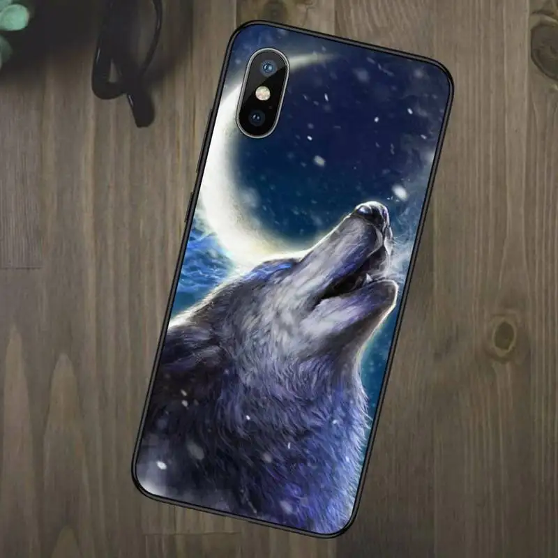 

Moon roaring wolf Phone Case for iPhone 11 12 mini pro XS MAX 8 7 6 6S Plus X 5S SE 2020 XR