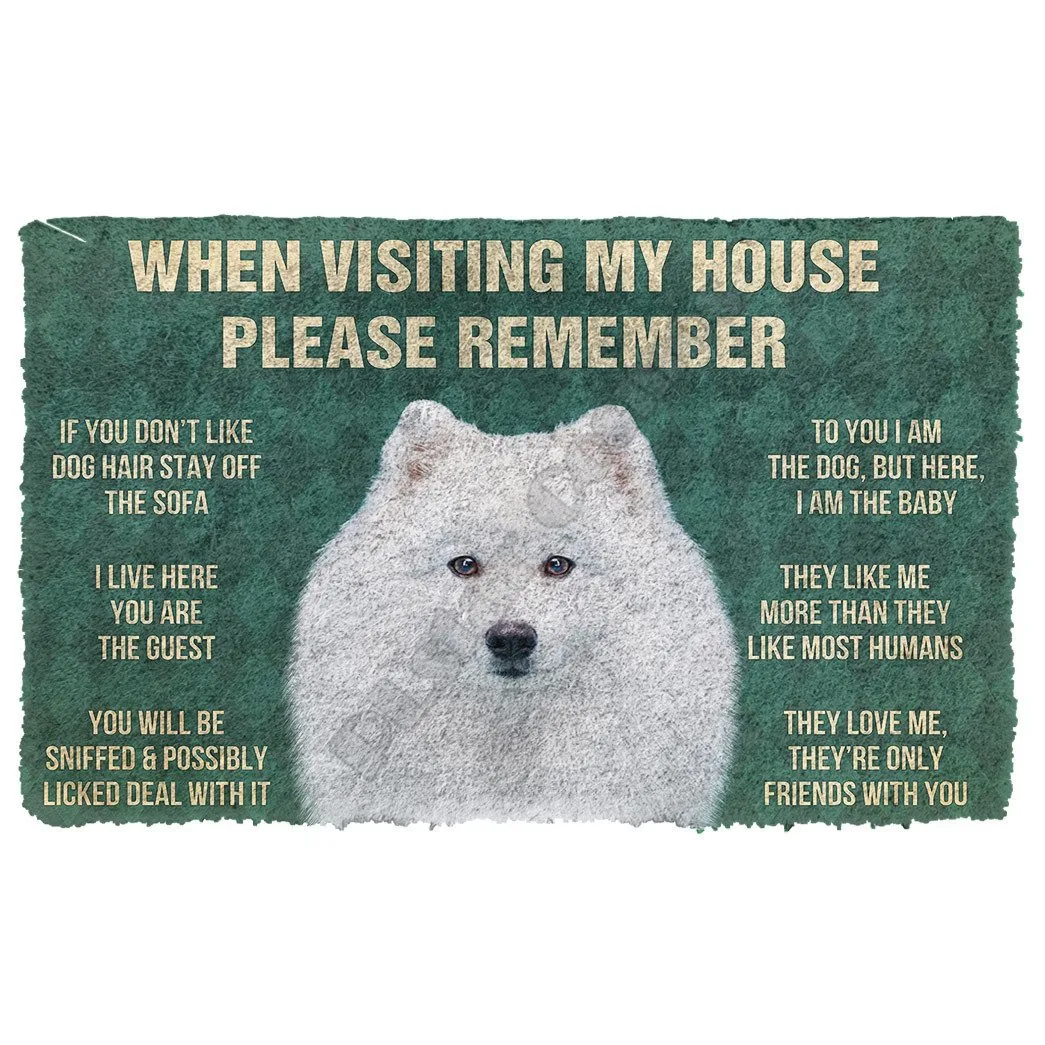 

3D Please Remember Italian Greyhound House Rules Custom Doormat Non Slip Door Floor Mats Decor Porch Doormat